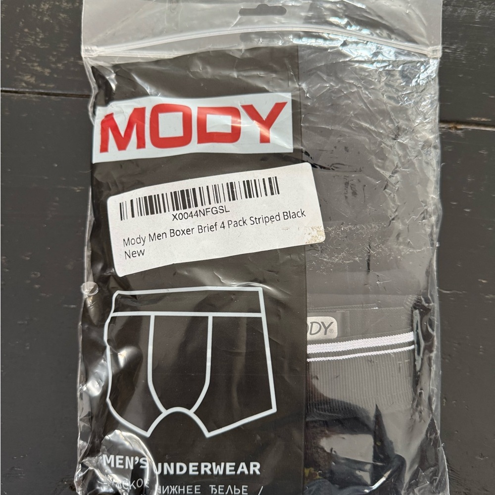 Men's Black Boxer Briefs 4 Pack